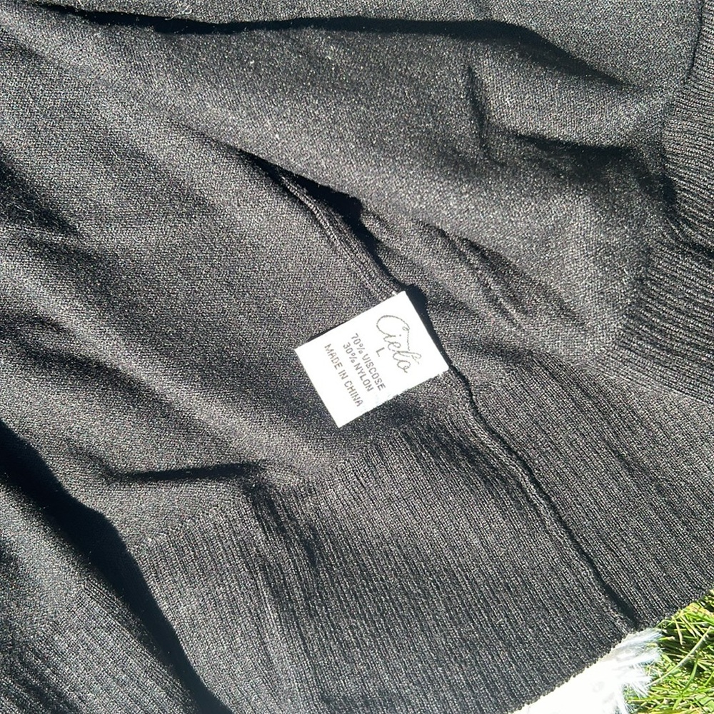 Cielo Everyday Ultra Soft Black Cardigan Size Large - Picture 7 of 14